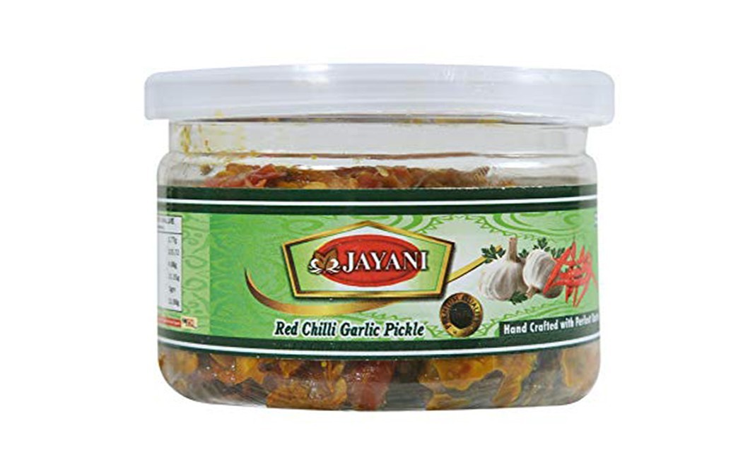 Jayani Red Chilli Garlic Pickle    Plastic Jar  200 grams